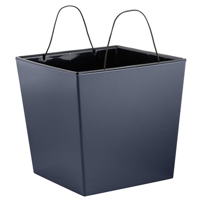 Горшок для цветов InGreen London CUBE 250х250 мм, 11,6 л, c дренажной вставкой IG780110026 вулканический серый