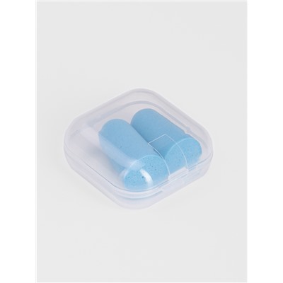 Беруши, 2.5×1 см, набор - 10 пар, в футляре, голубые