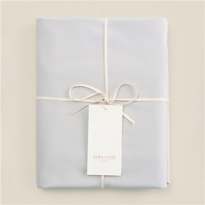 Простыня на резинке 300ТС SL Home Percale 140×200+30 см, серый, 100% хлопок