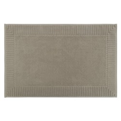 Коврик для ванной с фактурным бортиком бежево-серого цвета из коллекции Essential, 50х80 см
