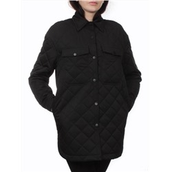 H24-002 BLACK Куртка демисезонная женская (100 гр. холлофайбер)