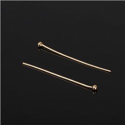 Штифт с шариком СМ-1103-13, 3 см, 50 г (набор ± 708 шт.), цвет золото