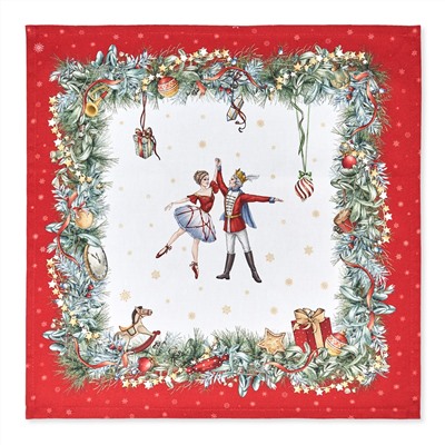 НАБОР САЛФЕТОК ИЗ 2-Х ШТ "ЩЕЛКУНЧИК",40Х40СМ , КРАСНЫЙ ,100% ХЛОПОК