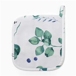 Прихватка "Этель" Eucalyptus 19х19см,100% хлопок, саржа 190 гр/м2