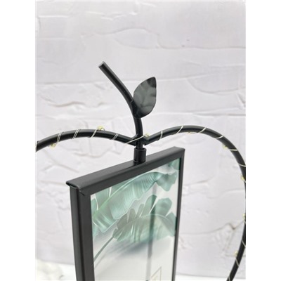 Фоторамка со светодиодами «Apple», black, металл (10*15 см)