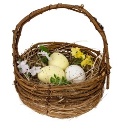 GAEM Изделие декоративное "Корзина пасхальная", L13,5 W12 H13,5 см
