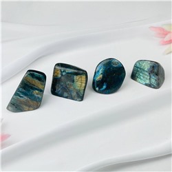 Радуга Самоцветов Срез (экран) из камня Лабрадор полированный в ассортименте