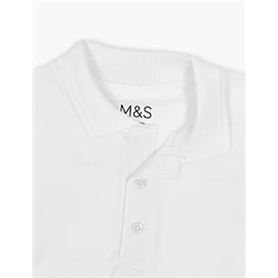 2pk Unisex Easy Dressing School Polo Shirts (3-18 Yrs)