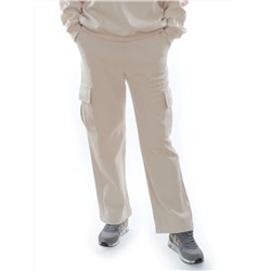 3156/3157 BEIGE/PINK Костюм спортивный женский (95% хлопок, 5% эластан)