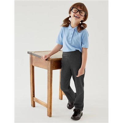 Girls' Regular Leg Knitted School Trousers (2-16 Yrs)