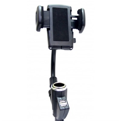 Держатель для телефона HС-003+2 USB+разветвитель автомобильный (24) оптом