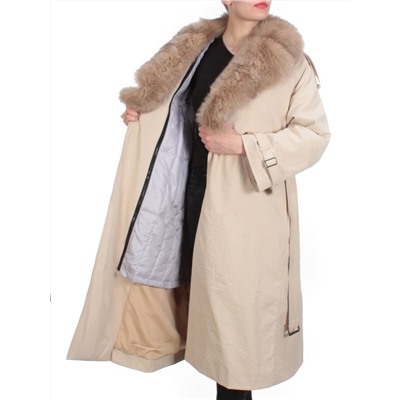21003 BEIGE Пальто зимнее женское MAILILUO (150 гр. холлофайбера)