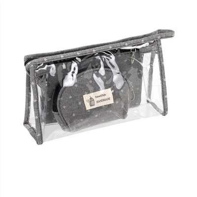 Kristaller Набор косметичек Handmade 3 in 1, серый