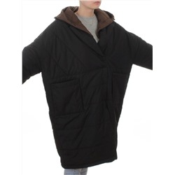 8030 BLACK Куртка демисезонная женская (100 гр. холлофайбер)