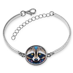 BSI-0189 Браслет металлический Мозаичный енот