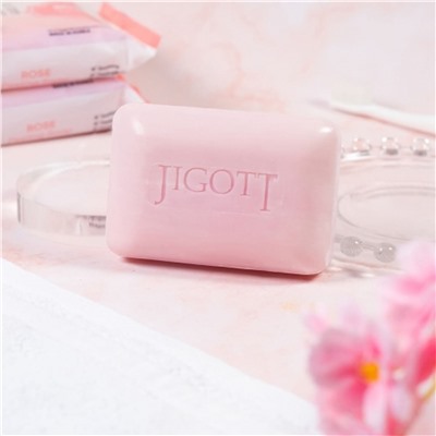 Jigott Мыло-скраб для лица и тела с экстрактом розы / Rose Scrub Soap, 150 г
