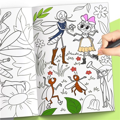 Раскраска большая «Сказки Корнея Чуковского», 68 стр., формат А4