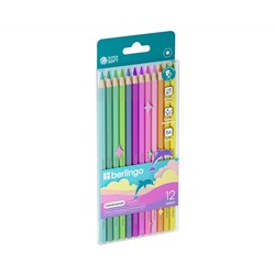 Карандаши цветные пастельные Berlingo "SuperSoft. Pastel", 12цв., заточен., европодвес