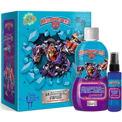 МЕГАМОНСТРЫ НАБОР Шампунь-Гель-Пена 3в1 250 мл+Спрей 50 мл