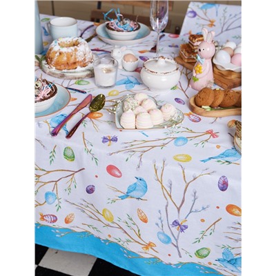 Скатерть Доляна Happy Easter 110×144 см, 100% хлопок, 164 г/м2