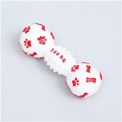 Игрушка для собак, пищащая, "Кость" белая 12,5 см