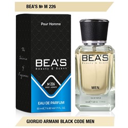 Beas M226 Giorgio Armani Black Code Men edp 50 ml, Парфюм мужской Beas M226 создан по мотивам аромата Giorgio Armani Black Code