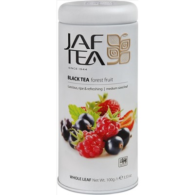 JAF TEA. Черный. Лесные ягоды 100 гр. жест.банка