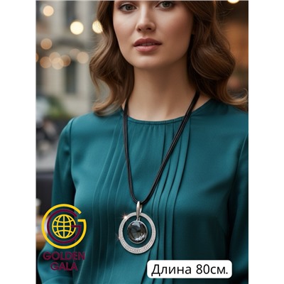 Кулон на кожаном шнурке "Женская грация" Арт КШ2130/15