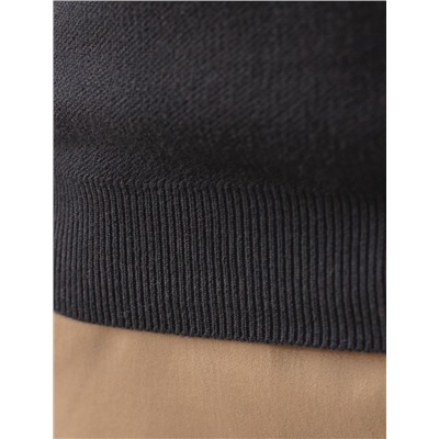 Джемпер двуслойной вязки из мягкой пряжи с хлопком