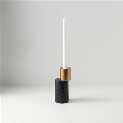 Подсвечник Aryl, 15 см, белый/черный