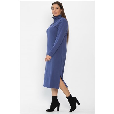 Платье с поясом Харизма (синее) П14351-5М