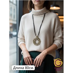 Кулон на кожаном шнурке "Женская грация" Арт КШ2130/01