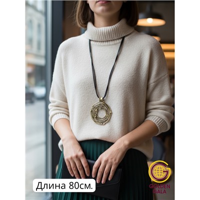 Кулон на кожаном шнурке "Женская грация" Арт КШ2130/01