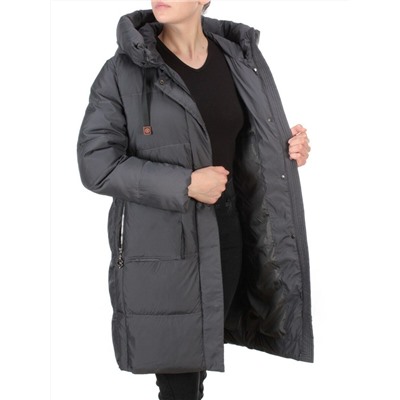 8966 DARK GRAY  Пальто зимнее женское CLOUD LAG CAT (200 гр. холлофайбер)