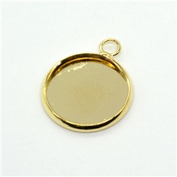 Сеттинг для кулона 14мм золотистый