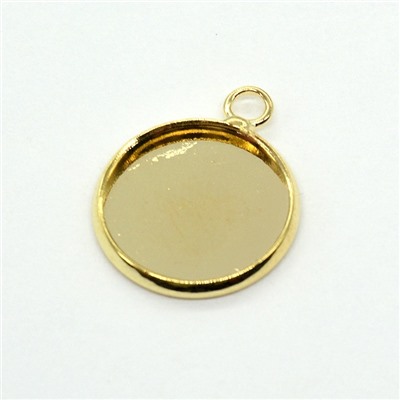 Сеттинг для кулона 14мм золотистый