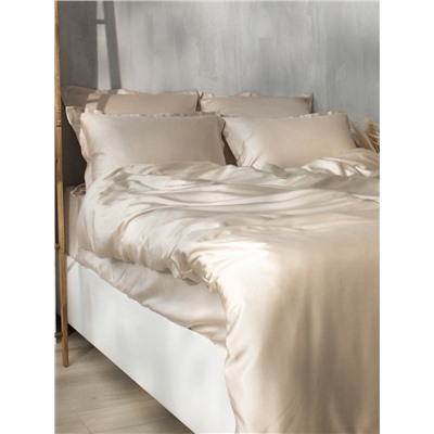 Простыня на резинке SL Home Tencel 200*200+30 см , цв. бежевый