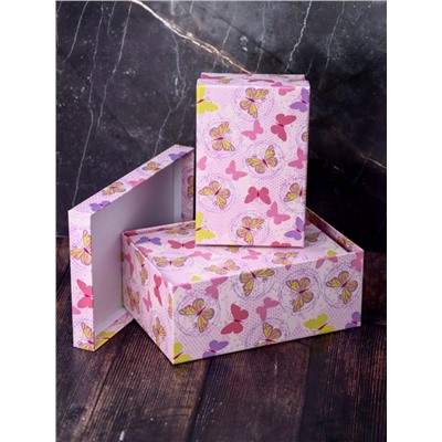 Набор подарочных коробок 3 в 1 «Butterflies», 18*12*7-21*14*8.5-23*16*9.5