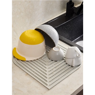 Коврик для сушки посуды Dry Flex, 34,5х31,5 см, графит