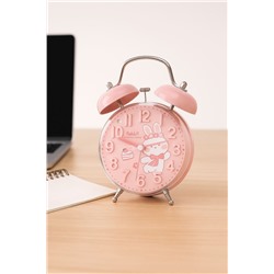 Часы-будильник «Clear wake-up with animals», pink bunny (17,5х11,5 см)