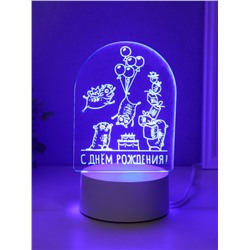 Светильник "Мопсы" LED RGB от сети RISALUX 9,5х11,8х17 см