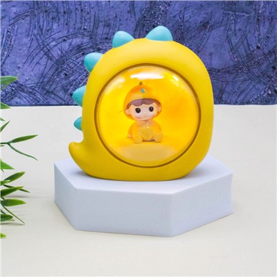 Ночник «Baby dino», yellow (10 см), пластик