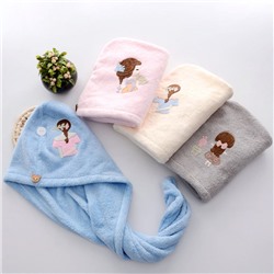 Полотенце для волос, милый платок, сухая шапочка для душа, оптовые продажи, увеличенная толщина