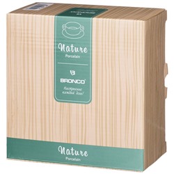 БУЛЬОННИЦА С БЛЮДЦЕМ BRONCO "NATURE" 250 МЛ БЕЖЕВАЯ (КОР=16НАБ.)