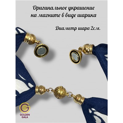 Платок на шею с украшением Артикул 2455/20