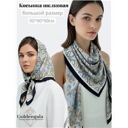 Косынка шелковая с принтом Арт 25183/004