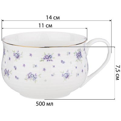 КРУЖКА LEFARD "SONNET IN BLUE" 500 МЛ (КОР=24ШТ.)