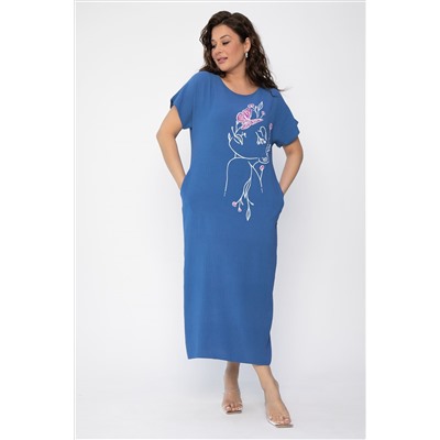 Платье Загадка (синее) П13704-8М