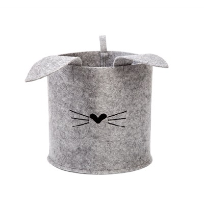 Органайзер для хранения "Корзинка "FUNNY" Серый заяц", 24х24х22см, 8л