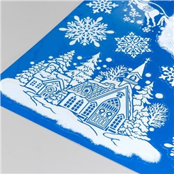 Декоративная наклейка интерьерная Room Decor «Санта мчится на оленях», 26.5×40 см